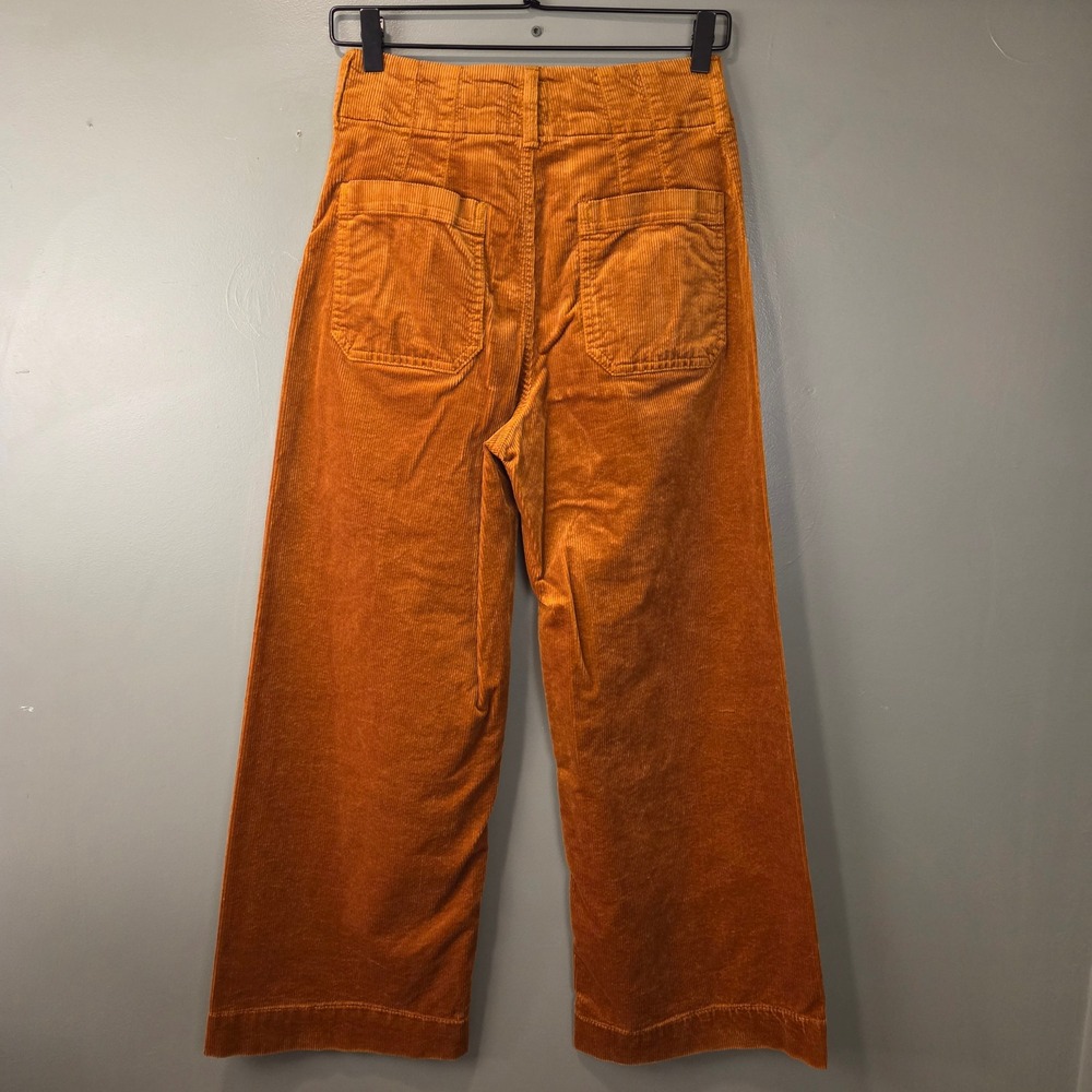 Maeve by Anthropologie Colette Corduroy Cropped Wide Leg Pants Women's Size 28 - Picture 2 of 10